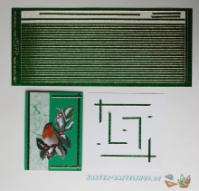 Glitter-Sticker - Rand - grn - 1149