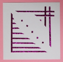 Glitter-Sticker - Rand - purple - 1149