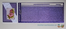Glitter-Sticker - Rand - violett - 1149