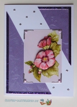 Glitter-Sticker - Rand - violett - 1149
