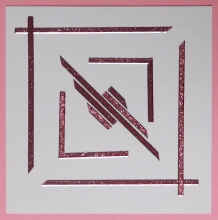Glitter-Sticker - Rand - rosa - 1149