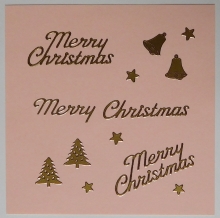 Sticker - Merry Christmas - gold - 351