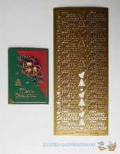 Sticker - Merry Christmas - gold - 351