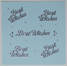 Sticker - Best Wishes - silber - 309