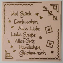 Kombi-Sticker - Viel Glück - gold - 2618