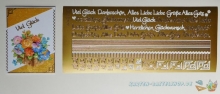 Kombi-Sticker - Viel Glck - gold - 2618