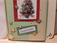 3D-Karte zum Geschenk-Gutschein - Weihnachtlicher Gutschein - Nr.10