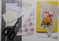 Mini-Bastelpapier-Set Rosen von LeSuh