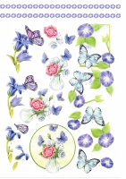 Stanzbogen-Buch Nr.13 - Butterflies and Flowers / Schmetterlinge und Blumen