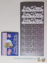 Sticker - Frohe Ostern - silber - 3369