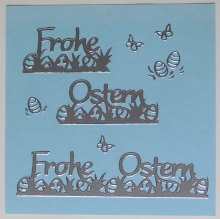 Sticker - Frohe Ostern - silber - 3369