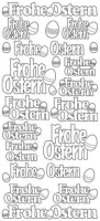 Sticker - Frohe Ostern - silber - 1775