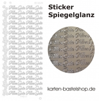 Platin-Sticker (Spiegelglanz) - Alles Gute - silber - 3029