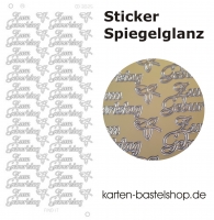 Platin-Sticker (Spiegelglanz) - Zum Geburtstag - gold - 3025