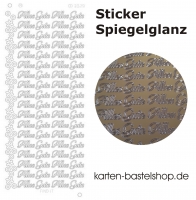 Platin-Sticker (Spiegelglanz) - Alles Gute - gold - 3029
