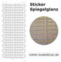 Platin-Sticker (Spiegelglanz) - Einladung - gold - 3022