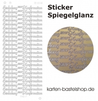 Platin-Sticker (Spiegelglanz) - Einladung zur Konfirmation - gold - 3033