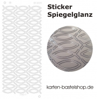 Platin-Sticker (Spiegelglanz) - Fische - silber - 3085