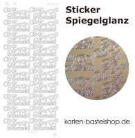 Platin-Sticker (Spiegelglanz) - Zur Hochzeit - gold - 3028