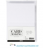 50 Doppelkarten A6 + 50 Umschlge im Set - wei (Card Making)