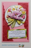 Bastelset Nr.6 Sags mit einem bunten Blumenstrau fr 12 Karten