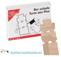 Mini-Holzpuzzle - Der schiefe Turm von Pisa