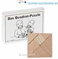 Mini-Holzpuzzle - Das Quadrat-Puzzle