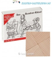 Mini-Holzpuzzle - Das Quadrat-Rtsel