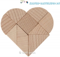 Mini-Holzpuzzle (englisch) - Brokenhearted
