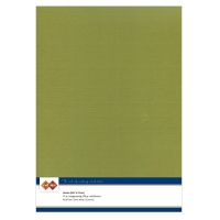 Karten-Karton mit Leinenstruktur A4 - olive green