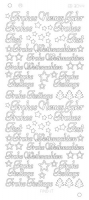 Platin-Sticker (Spiegelglanz) - Weihnachtliche Schriften - gold - 3044