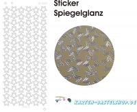 Platin-Sticker (Spiegelglanz) - Sterne - gold - 3097