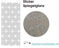 Platin-Sticker (Spiegelglanz) - Filigrane Ecken - silber - 3073
