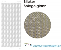Platin-Sticker (Spiegelglanz) - Mini-Sterne - gold - 3091