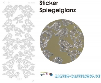Platin-Sticker (Spiegelglanz) - Vgel - gold - 3090