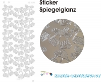 Platin-Sticker (Spiegelglanz) - Glocken - silber - 3099