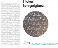 Platin-Sticker (Spiegelglanz) - Frohe Festtage - silber - 3041