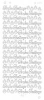 Platin-Sticker (Spiegelglanz) - Frohe Festtage - gold - 3041