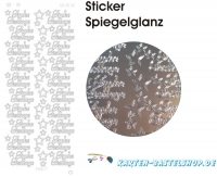 Platin-Sticker (Spiegelglanz) - Frohe Festtage - silber - 3042