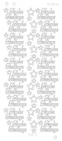 Platin-Sticker (Spiegelglanz) - Frohe Festtage - silber - 3042