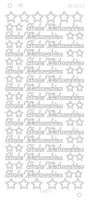 Platin-Sticker (Spiegelglanz) - Frohe Weihnachten - gold - 3043
