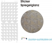 Platin-Sticker (Spiegelglanz) - Ecken - silber - 3071