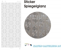 Platin-Sticker (Spiegelglanz) - Ecken - silber - 3070