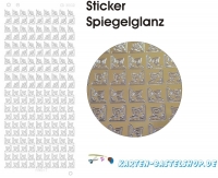 Platin-Sticker (Spiegelglanz) - Kleine Ecken - gold - 3068