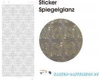 Platin-Sticker (Spiegelglanz) - Ecken - gold - 3072