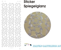 Platin-Sticker (Spiegelglanz) - Stern-Ecken - gold - 3066