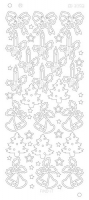 Platin-Sticker (Spiegelglanz) - Weihnachtliche Motive - silber - 3093