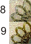 Transparent-Glitter-Sticker- Eheringe - gold - 108