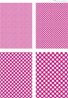 Design - Punkte 5 - pink-wei (als Ausdruck auf glnzendem Fotopapier)