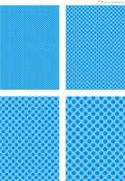 Design - Punkte 77 - blau-hellblau (als Ausdruck auf glnzendem Fotopapier)